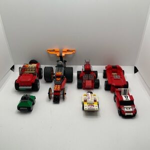 Lego Mixed Lot 6 Cars w/ Action Wheelie All INCOMPLETE